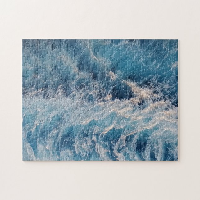 Ocean Blue Waves Jigsaw Puzzle (Horizontal)