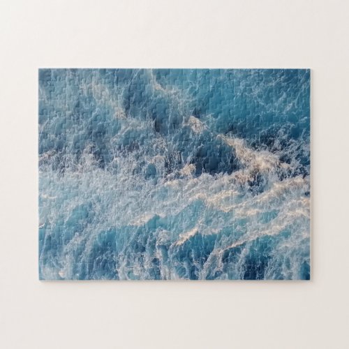 Ocean Blue Waves Jigsaw Puzzle