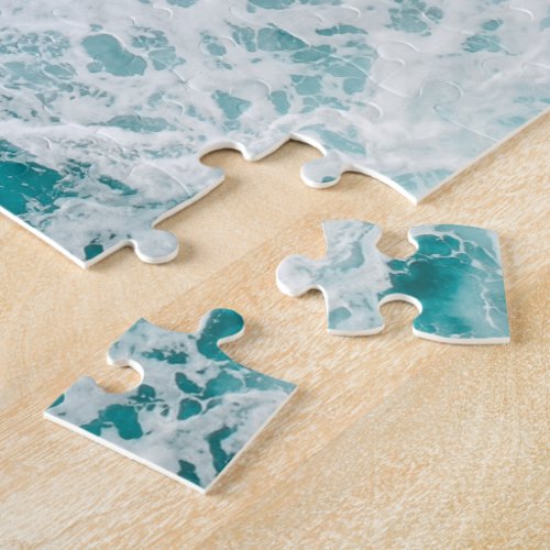 Ocean Blue Waves Jigsaw Puzzle