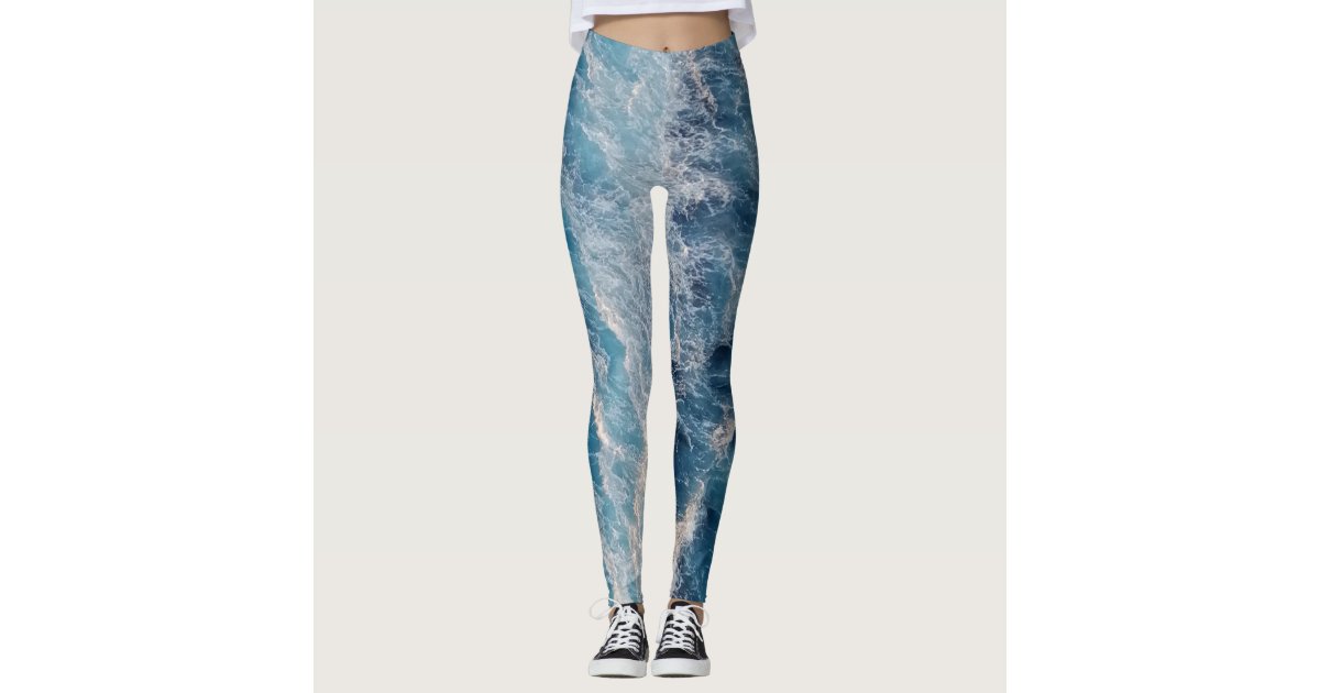 Ocean Blue Waves Leggings