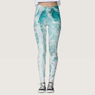 Ocean Blue Waves Leggings