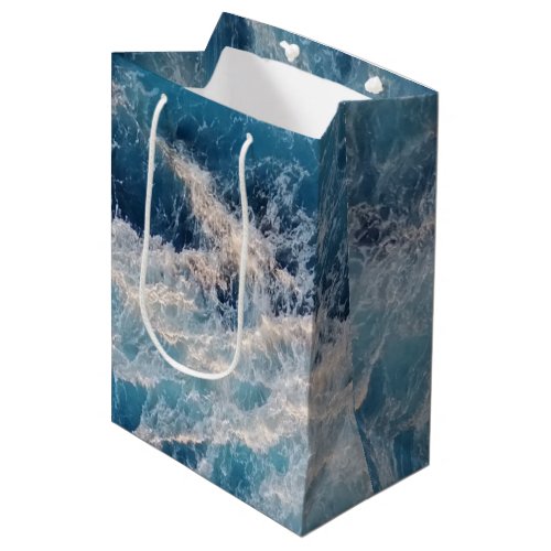 Ocean Blue Waves Medium Gift Bag