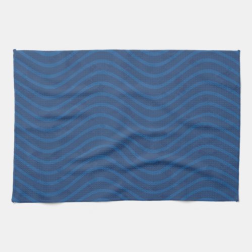 Ocean Blue Waves Pattern Towel