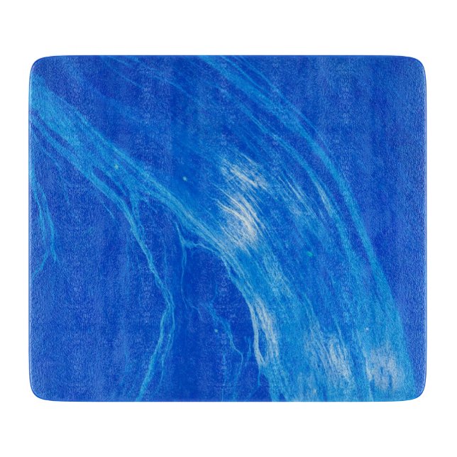 Ocean Blue Waves Summer Time Cutting Board (Front)