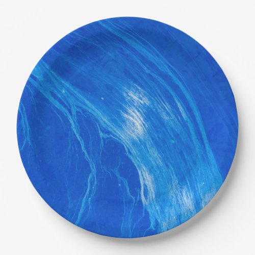 Ocean Blue Waves Summer Time Paper Plates
