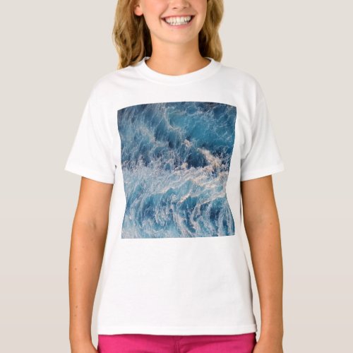 Ocean Blue Waves T_Shirt
