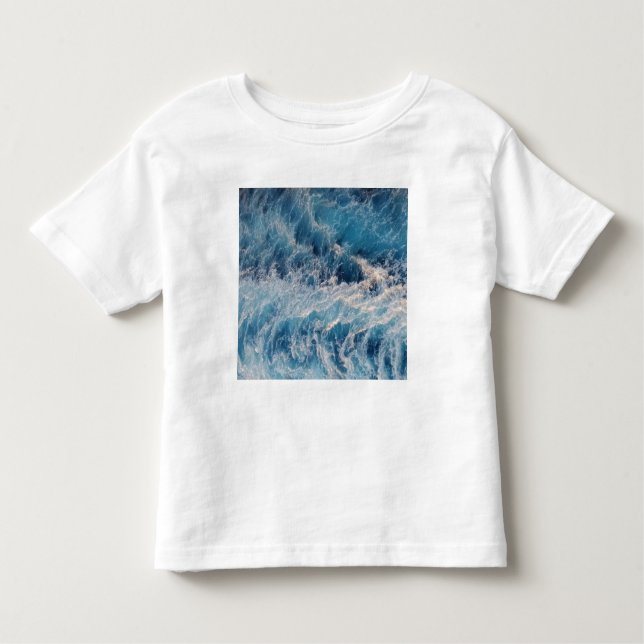 Ocean Blue Waves Toddler T-shirt (Front)