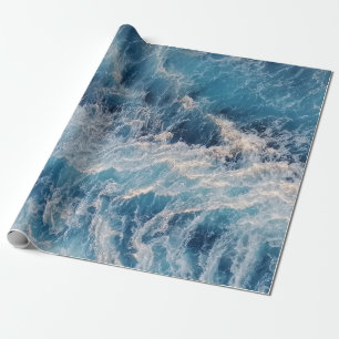 Ocean Blue Waves Wrapping Paper