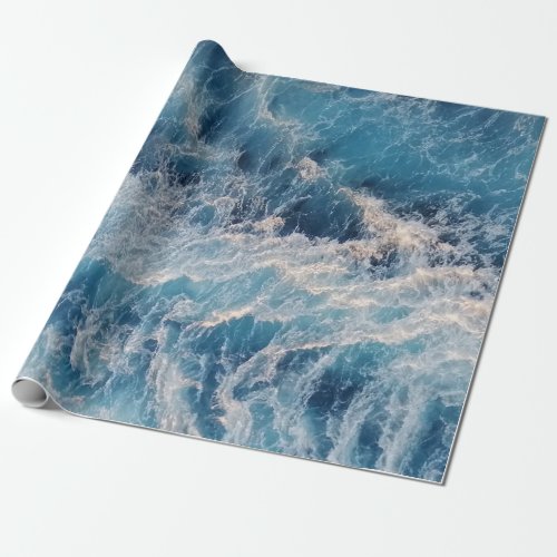 Ocean Blue Waves Wrapping Paper