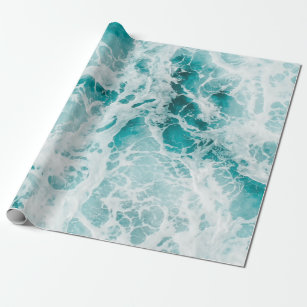 Ocean Blue Waves Wrapping Paper