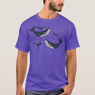 Ocean Blue Whale Beige T-Shirt