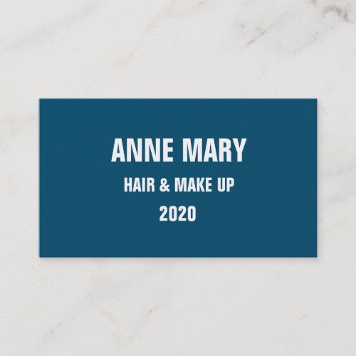 Ocean Blue White Hair  Make Up Stylish Modern Business Card