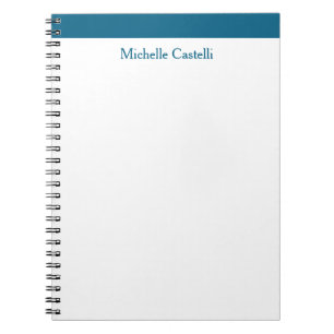 Ocean Blue & White Professional Unique Classical Notebook