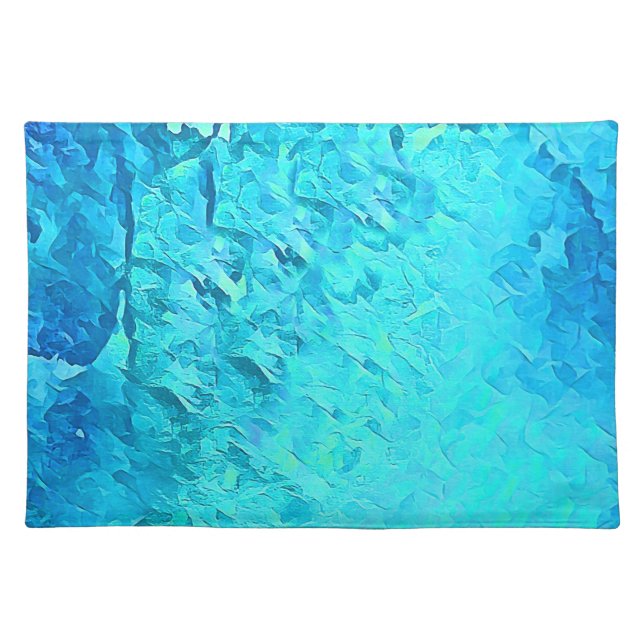 Ocean Blues Pattern Modern Colorful Cloth Placemat (Front)