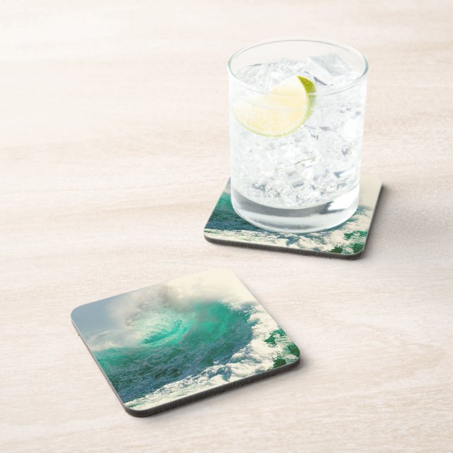 Ocean Breaking Wave Beverage Coaster (Right Side)