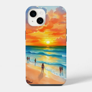 Ocean Breeze and Fiery Skies iPhone 14 Case