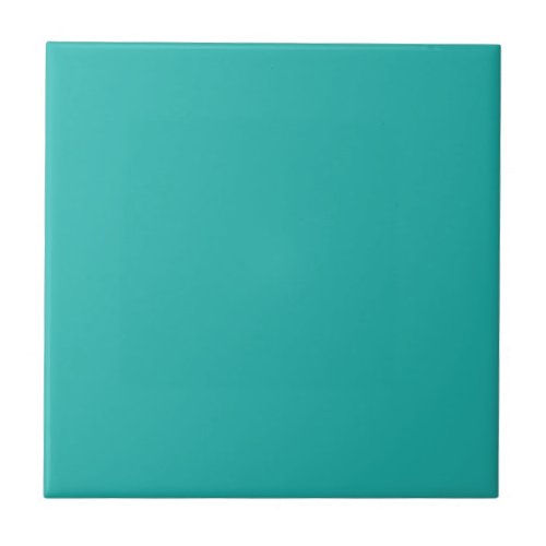 Ocean Breeze Aqua Teal Blue Solid Color Background Tile