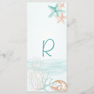 Ocean Breeze Beach Wedding Rack Card