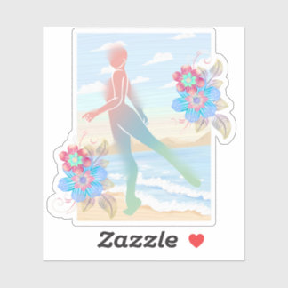 Ocean Breeze Coastal Dance Horizon Sticker