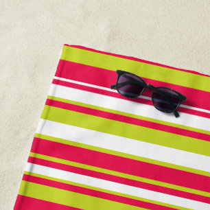 Ocean Breeze Diagonal Stripe Beach Towel