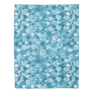 Ocean Breeze Floral Turquoise Botanical Duvet Cover