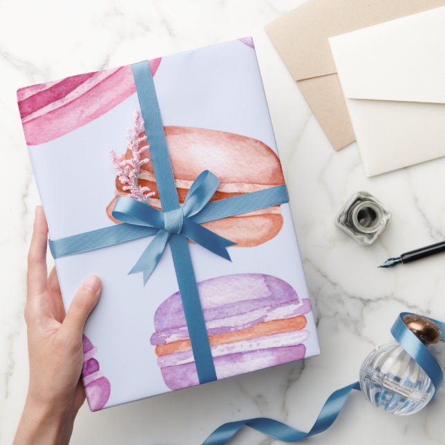 Ocean Breeze Macarons Wrapping Paper (Gifting)