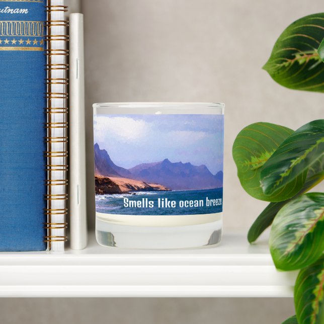 Ocean Breeze Painting Style Scented Candle (Shelf)