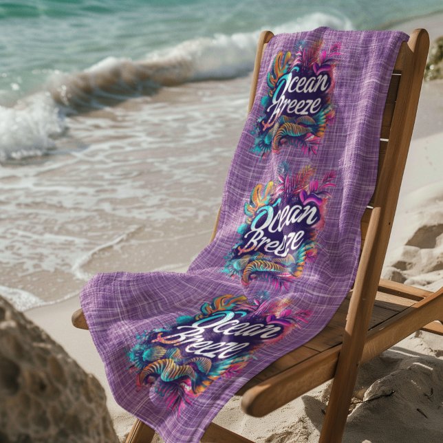 Ocean Breeze Purple  Beach Towel (Creator Uploaded)