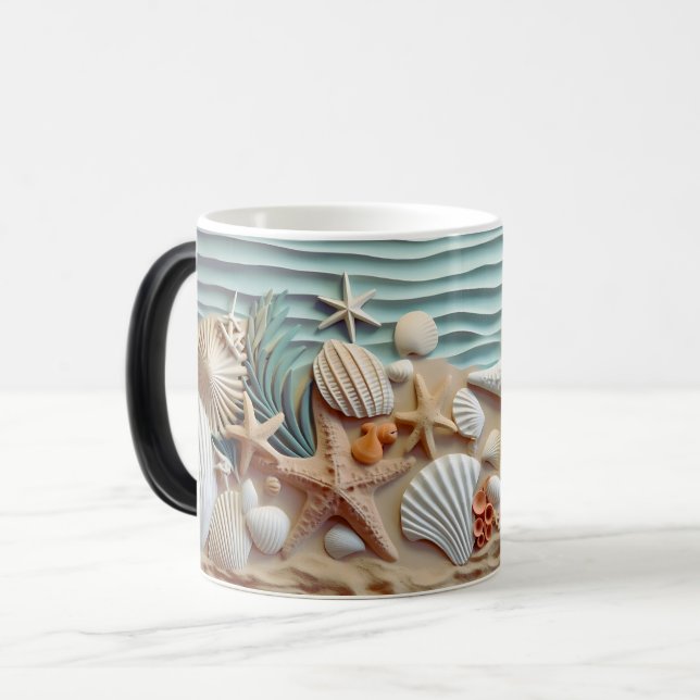 Ocean Breeze Seashell Mug (Front Left)