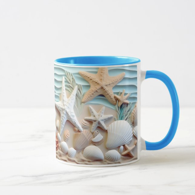 Ocean Breeze Seashell Mug (Right)