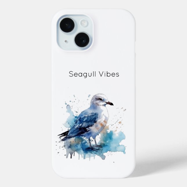 Ocean Breeze: Watercolor Seagull Case-Mate iPhone Case (Back)
