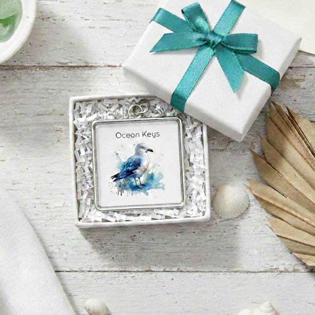 Ocean Breeze: Watercolor Seagull Keychain (Creator Uploaded)