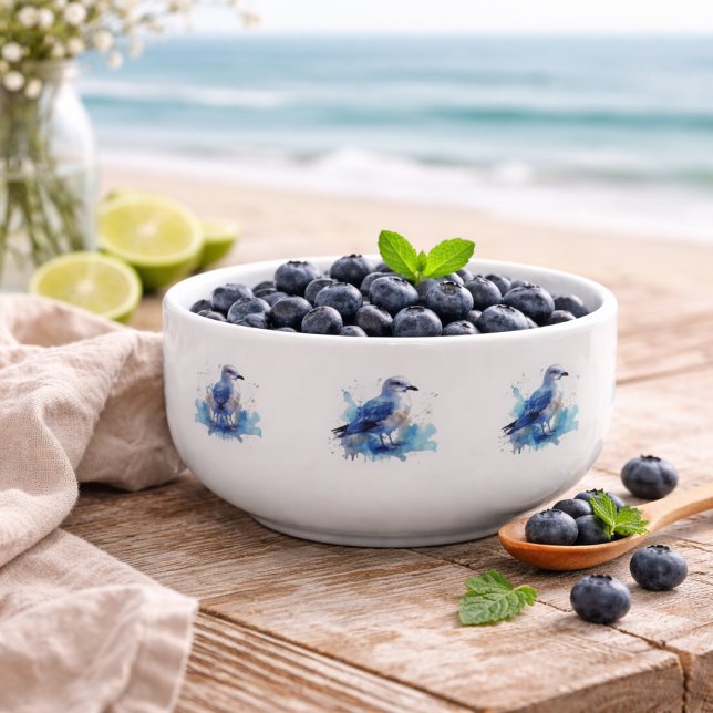 Ocean Breeze: Watercolor Seagull Soup Mug (Creator Uploaded)