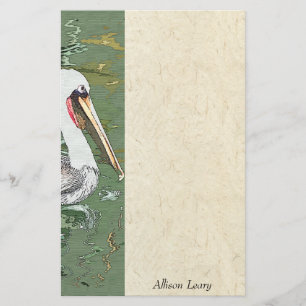 Ocean Brown Pelican Bird Wildlife Sea Stationery