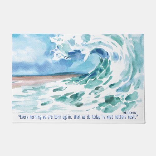 Ocean Buddism Spiritual Quote Inspirational Doormat