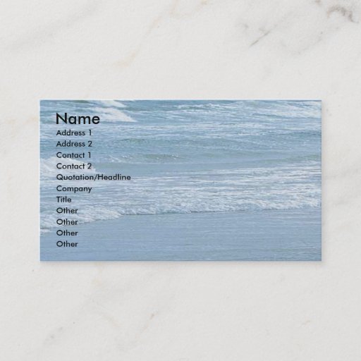 Customizable Ocean Business Profile Card Business Cards