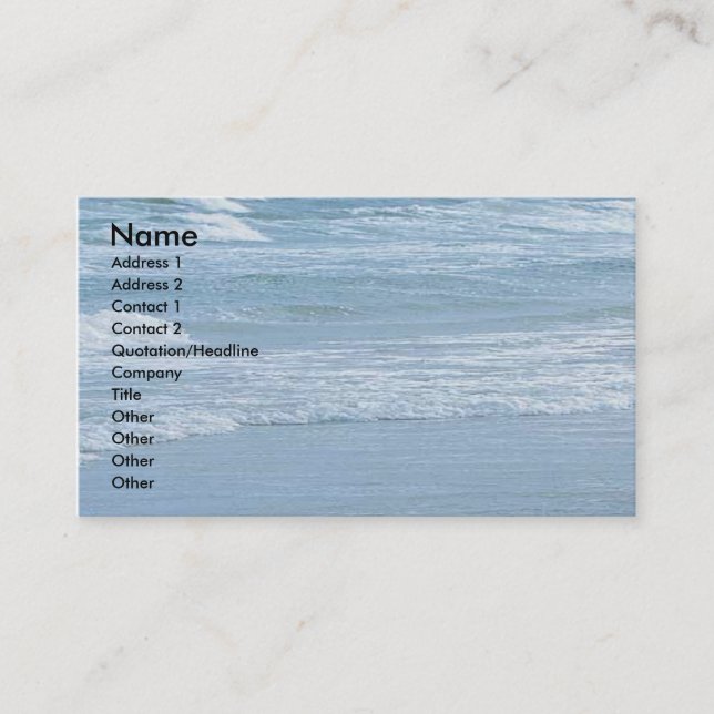 Ocean Business Profile Card (Front)