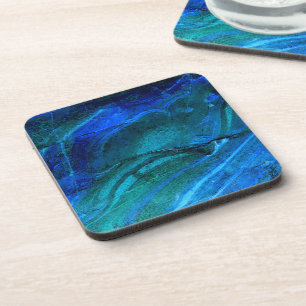 Ocean Carved Stone Beverage Coaster
