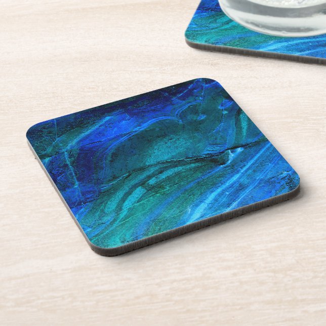 Ocean Carved Stone  Beverage Coaster (Left Side)