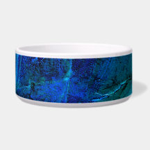 Ocean Carved Stone Ceramic Pet Bowl