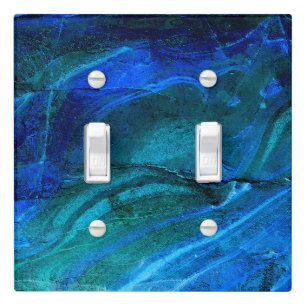 Ocean Carved Stone Light Switch Cover