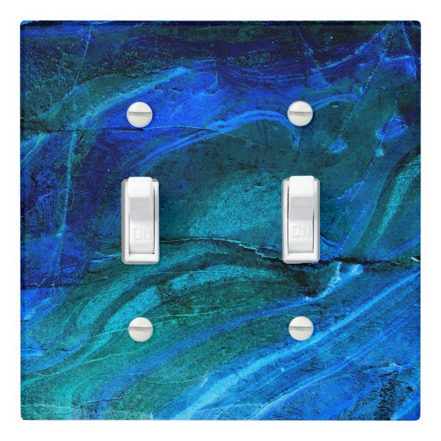 Ocean Carved Stone  Light Switch Cover (In Situ)
