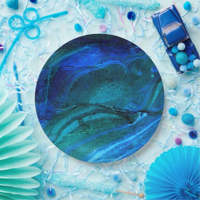 Ocean Carved Stone  Paper Plates (Party)
