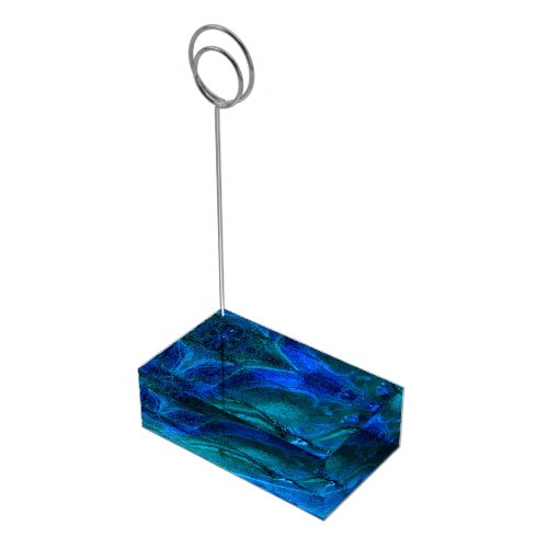 Ocean Carved Stone Place Card Holder