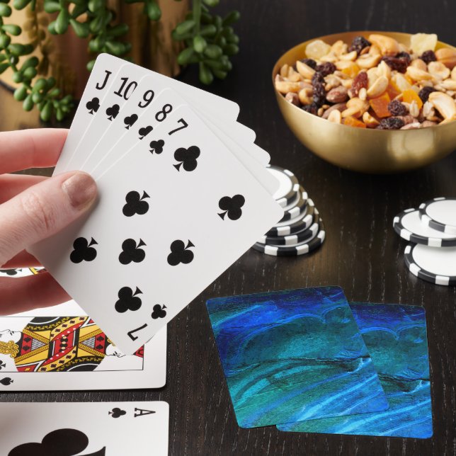 Ocean Carved Stone  Poker Cards (In Situ)