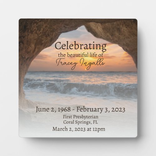 Ocean Cave Beach Celebration of Life Plaque