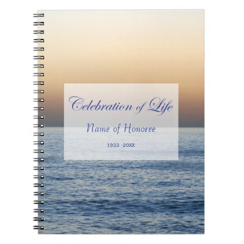 Ocean Celebration of Life Memorial Guest Book