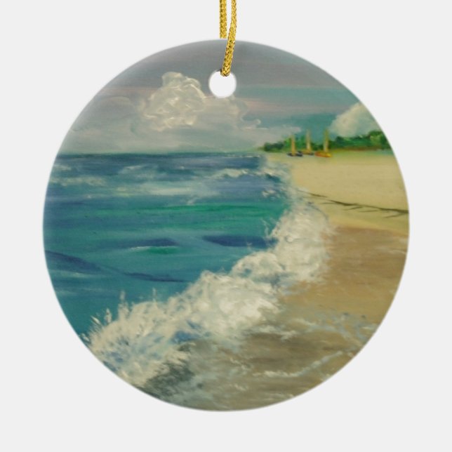 ocean ceramic ornament (Front)