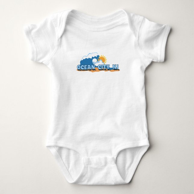 Ocean City. Baby Bodysuit (Front)