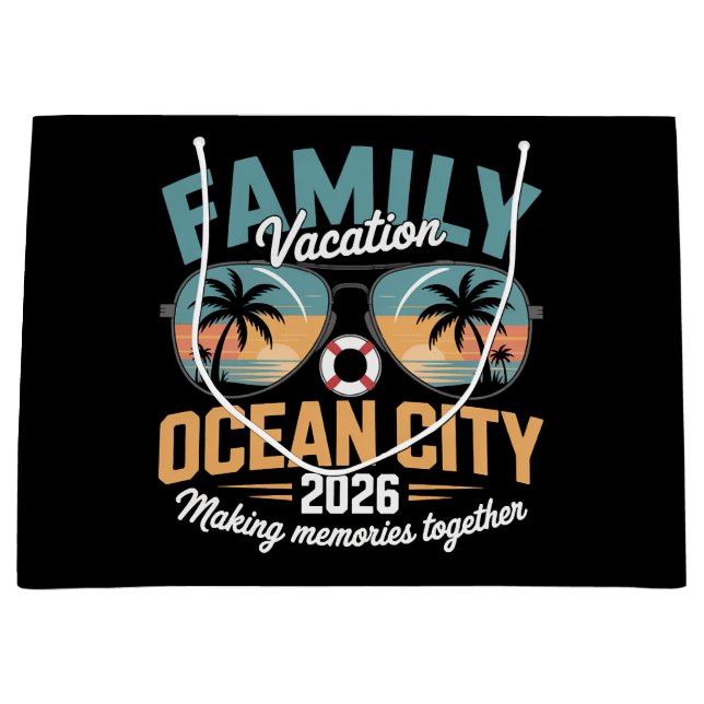 Ocean City Beach Large Gift Bag (Front)